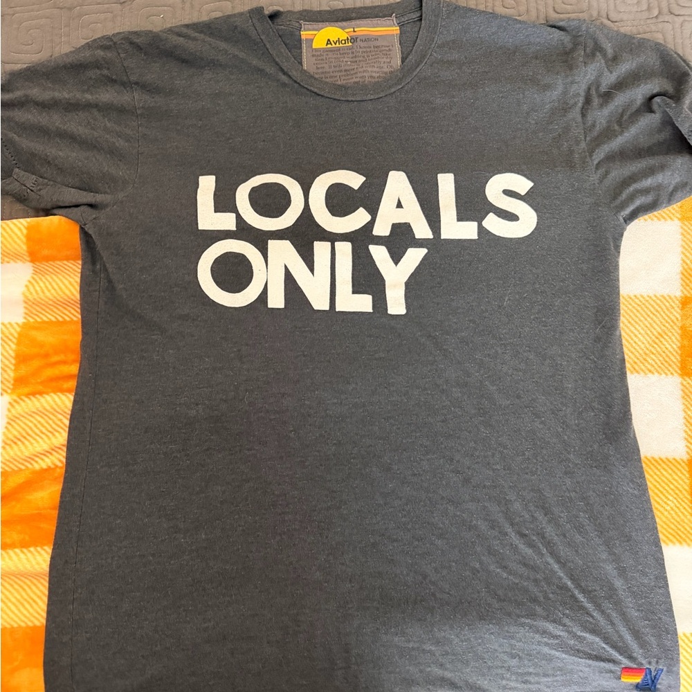 Aviator Nation Heather Slate Crewneck Tee